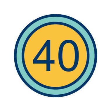 Yol simgesi, vektör illüstrasyonu