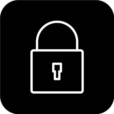 Güvenlik kilidi simgesinin vektör çizimi
