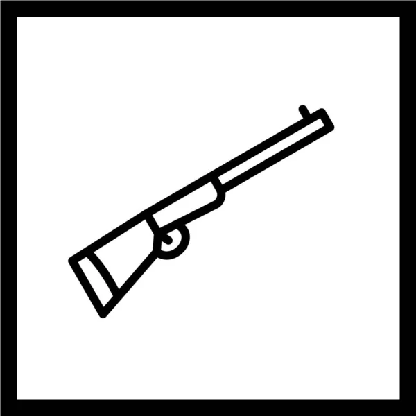 Illustration Vectorielle Une Seule Icône Arme Isolée — Image vectorielle