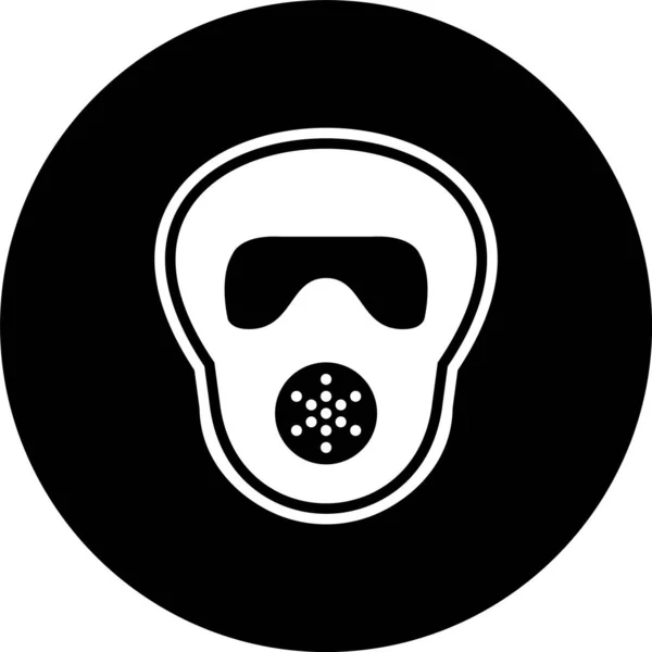 Icono Máscara Gas Estilo Moda Fondo Aislado — Vector de stock