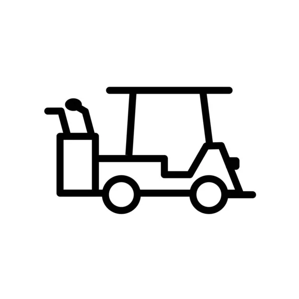 Golf Cart Icona Vettoriale Illustrazione Grafica Design — Vettoriale Stock