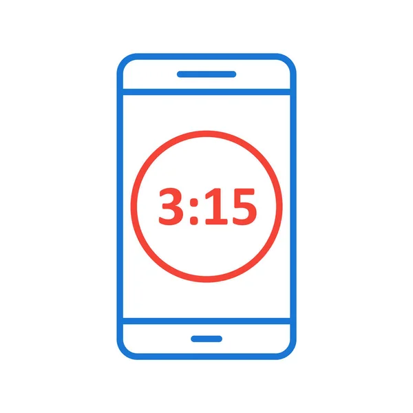 Время Отображения Значок Мобильного Приложения Модном Стиле Изолированный Фон — стоковый вектор