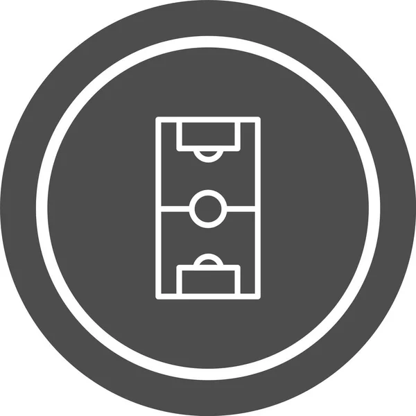 Icône Terrain Football Style Mode Fond Isolé — Image vectorielle