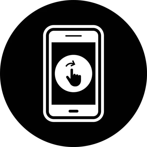 Swipe Mobile Application Icon Trendigen Stil Isolierten Hintergrund — Stockvektor