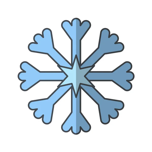 Sneeuwvlok Pictogram Vector Illustratie — Stockvector