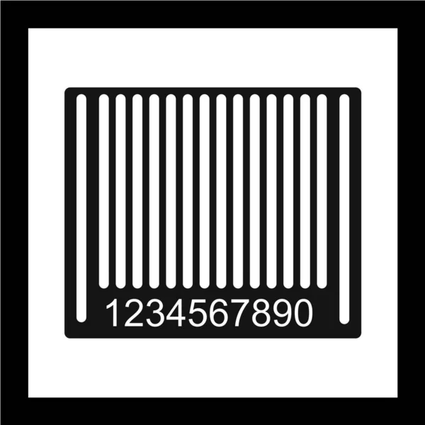 Barcode Etikett Isoliert Auf Schwarzem Hintergrund — Stockvektor