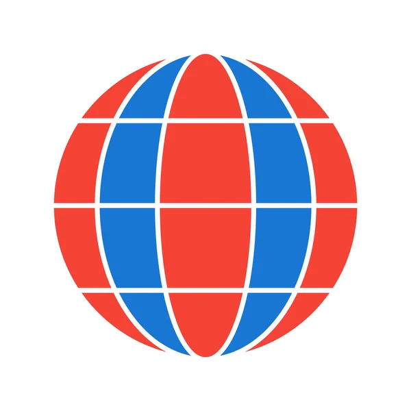 Globus Ikone Trendigen Stil Isolierter Hintergrund — Stockvektor