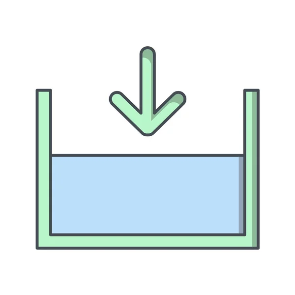 Vectorillustratie Van Een Groene Pijl Icoon — Stockvector