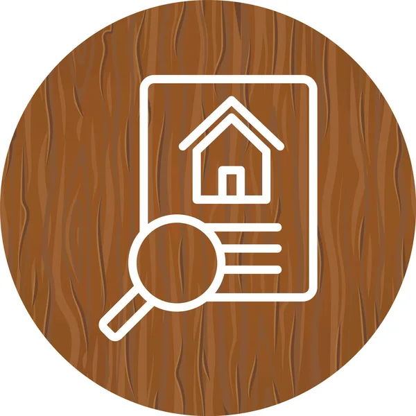 Property Search Icon Trendy Style Elszigetelt Háttér — Stock Vector