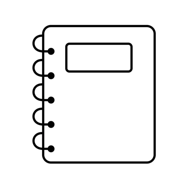 Notebook Icona Vettoriale Illustrazione — Vettoriale Stock