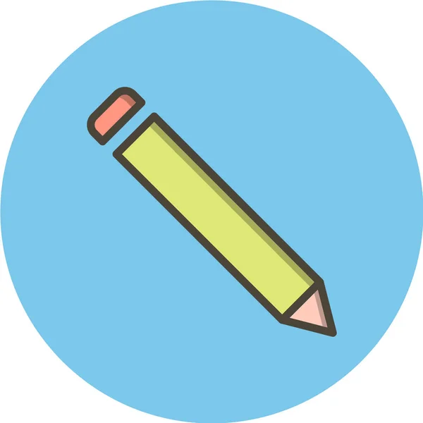 铅笔矢量图标 在白色背景上孤立的图解和网页设计 — 图库矢量图片