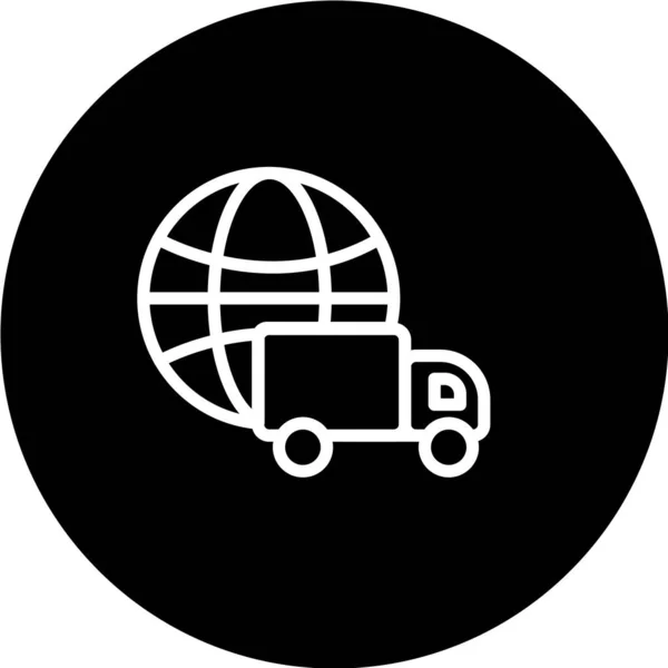 Illustrazione Vettoriale Dell Icona Consegna Logistica — Vettoriale Stock