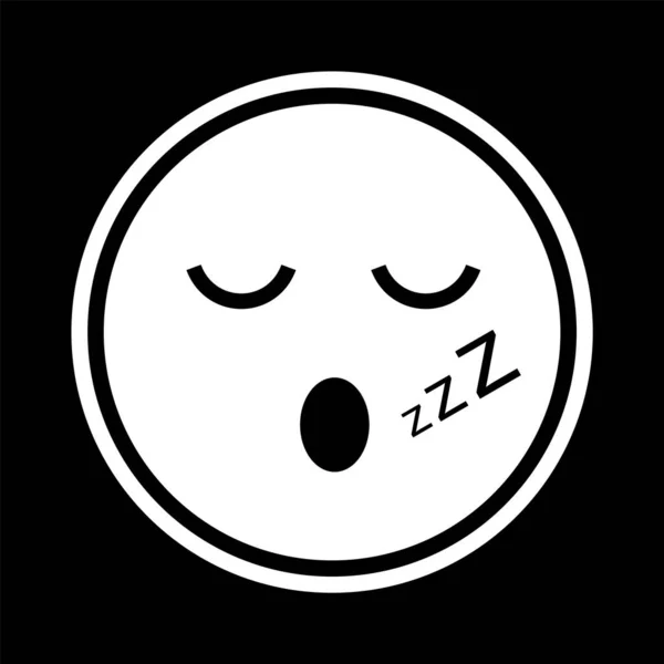 Sömn Emoji Ikonen Trendig Stil Isolerad Bakgrund — Stock vektor