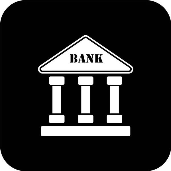 Banco Edifício Ícone Vetor Ilustração —  Vetores de Stock
