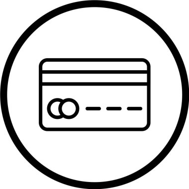 Kredi kartı ikonu. vektör illüstrasyonu