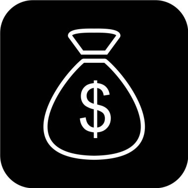 para çantası simgesi, vektör illüstrasyonu