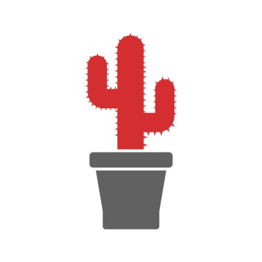  Kaktüs Simgesi Moda Tarzı İzole Arkaplan