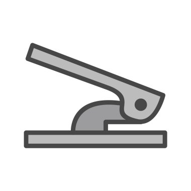  Delik Yumruklayıcı Simgesi Moda Biçimli İzole Arkaplan 