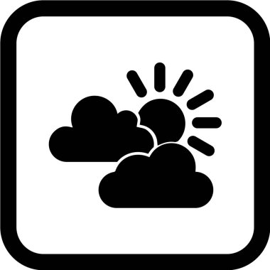 Hava durumu ikonu, vektör çizimi. düz tasarım biçimi