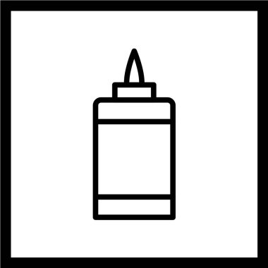 Basit fırça simgesinin vektör illüstrasyonu