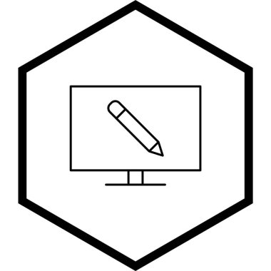 Çevrimiçi Eğitim Simgesi Eğilimli İzole Arkaplan      