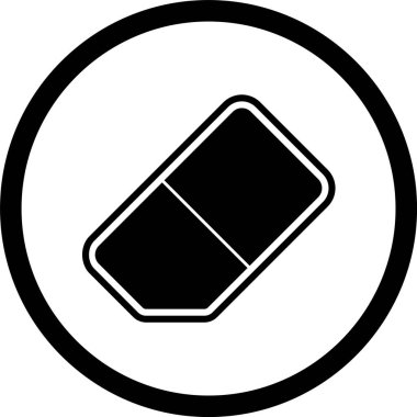 Silgi Simgesi Moda Biçiminde İzole Arkaplan 