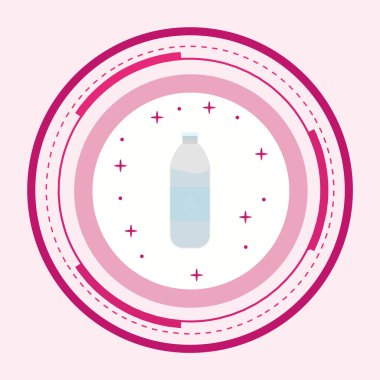  Su Şişe Simgesi Moda Biçimli Ayrı Arkaplan