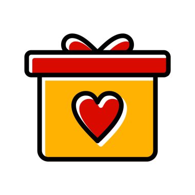 Gift Simgesi Moda Biçiminde İzole Arkaplan