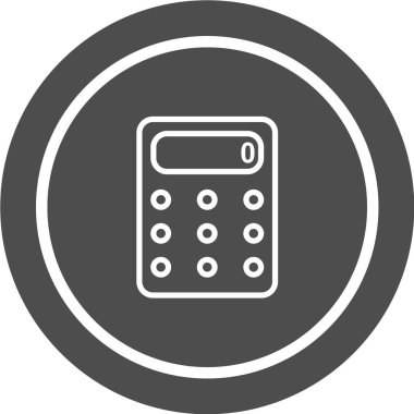 Hesap makinesi vektör simgesi. ofis işareti.