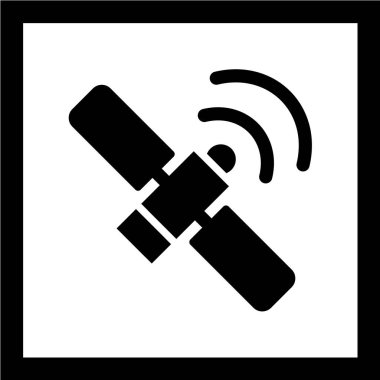 uydu simgesi vektör illüstrasyonu