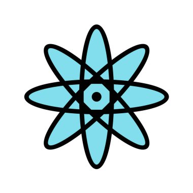 atom simgesi vektör illüstrasyonu