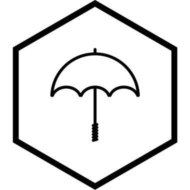 şemsiye simgesi vektör illüstrasyonu