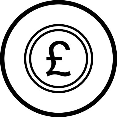 Avro sikke ikonu vektör illüstrasyonu