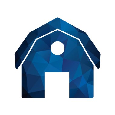 ahır ağ simgesi vektör illüstrasyonu 