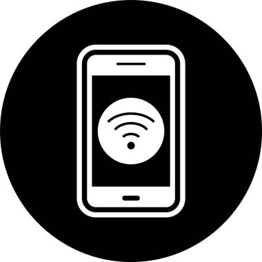 Wifi Mobil Uygulama Simgesi Moda Biçimli İzole Arkaplan