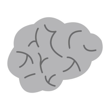 Moda Biçimli Beyin Simgesi İzole Arkaplan      