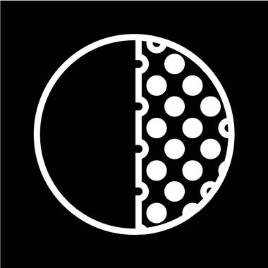 Siyah arkaplanda izole edilmiş tek bir vektör çizimi