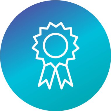 Madalya ikon vektör illüstrasyonu