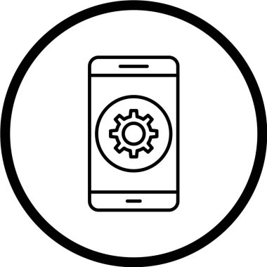 Modern telefon simgesinin vektör illüstrasyonu 