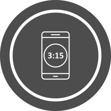 Zaman Görüntüleme Mobil Uygulama Simgesi Moda Biçimli İzole Arkaplan