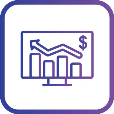 İş finans simgesinin vektör illüstrasyonu