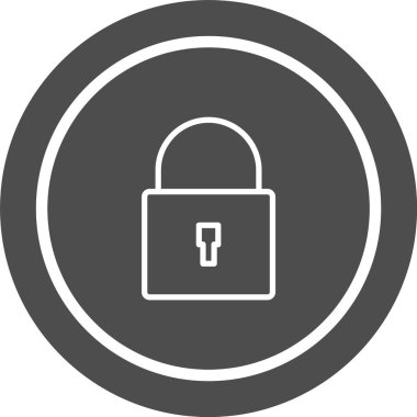 Moda Biçimli Güvenlik Simgesi İzole Arkaplan