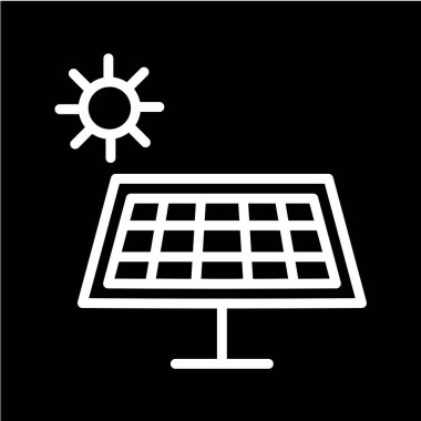 Güneş enerjisi tasarımı, vektör illüstrasyon eps10 grafiği