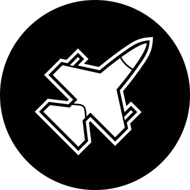 Moda Biçimli Jet Simgesi İzole Arkaplan