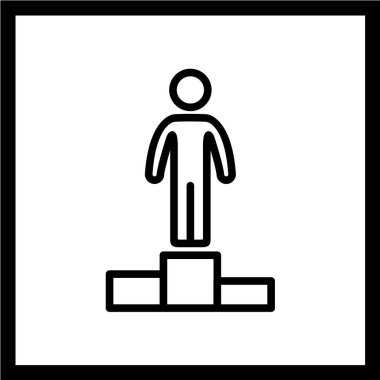 Basit simge, atletler için kaideyi vektör illüstrasyonu