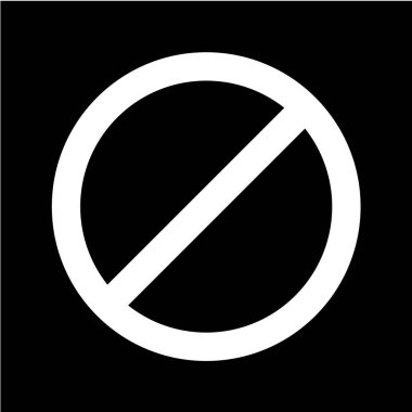 Giriş işareti simgesi yok, vektör illüstrasyonu