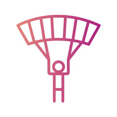 Bir paraşüt simgesinin vektör çizimi