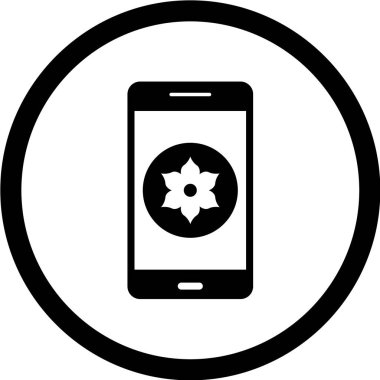 Modern telefon simgesinin vektör illüstrasyonu 