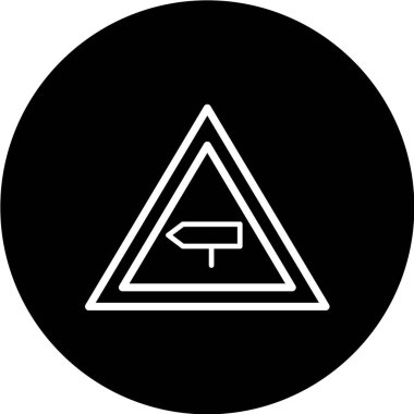 Yol simgesi, vektör illüstrasyonu