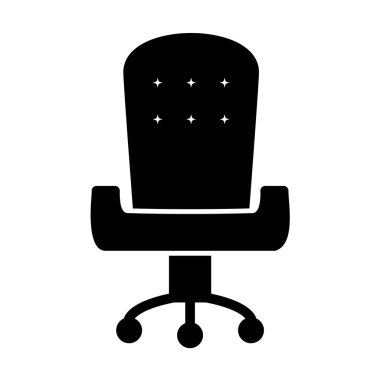 ofis sandalyesi basit vektör simgesi